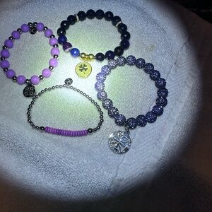 Purple Rustic Cuff Set